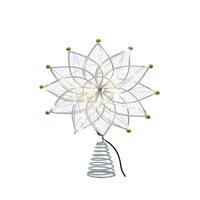 Kurt S. Adler 14.5" 50 Light Warm White LED 12-Point Star Tree Topper