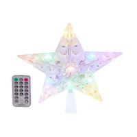 Kurt S. Adler 11 Light 8.65" Multicolor LED Star Treetop With Remote