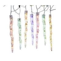 Kurt S. Adler 60 Light 7' Multifunction Multicolor & Warm White LED Icicle String Light With Remote