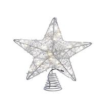 Kurt S. Adler 10.5" 30 Light Warm White LED Fairy Light 5-Point Star Tree Topper