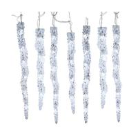 Kurt S. Adler 60 Light 7' Multifunction Pure White & Warm White LED Icicle String Light With Remote