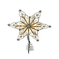 Kurt S. Adler 10 Light 9.6" LED Star With Twisted Scroll Accents Tree Topper