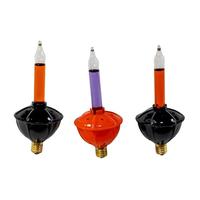 Kurt S. Adler Halloween Black & Orange Bubble Light Replacement Bulbs (3 pack)