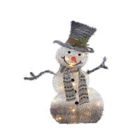Kurt S. Adler 32" 40 Light Battery Operated Metal Wire Warm White LED Snowman Decor 