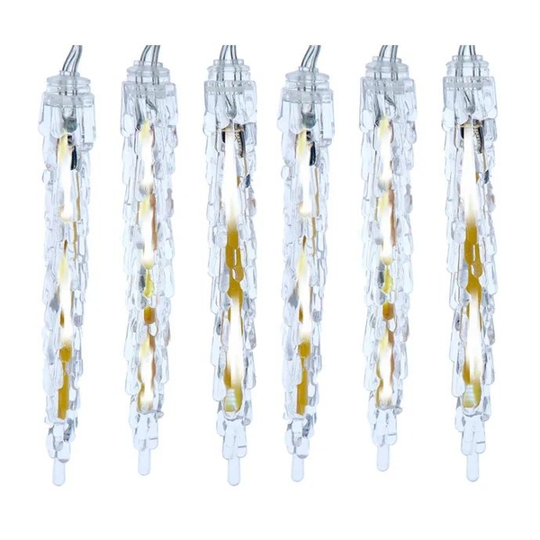 10 Light 29' Cool White Filament LED Icicle Light Set