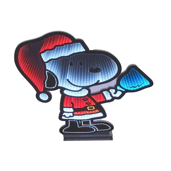 35.4" Peanuts© Multicolor LED Snoopy With Bell Outdoor Infinity Light
