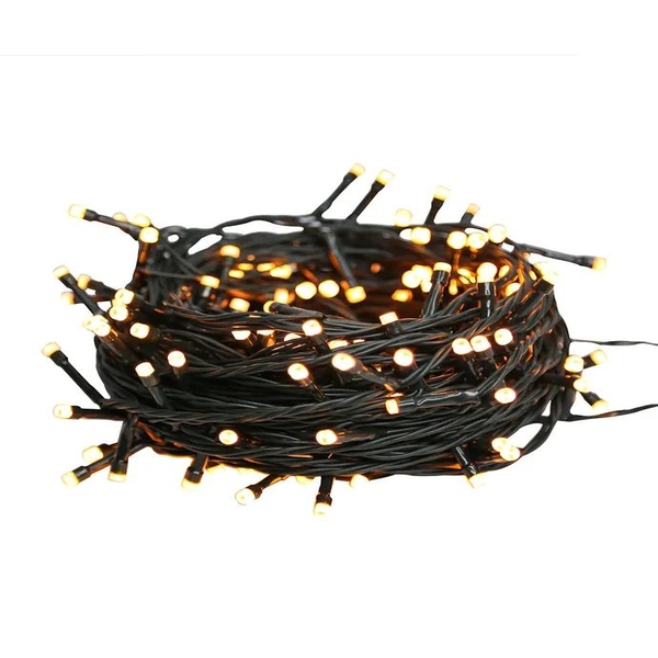 16' 480L Variable White Multifunction LED Green Wire Cluster Garland Lights With Remote