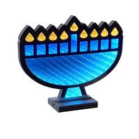 Kurt S. Adler 9.84" Multicolor LED Menorah Infinity Light