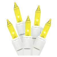 View 35 Light 11.5' White Wire Yellow Miniature String with 3" Spacing