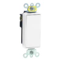 Leviton White 16 amp 120/277 volt Rocker Single Pole Switch