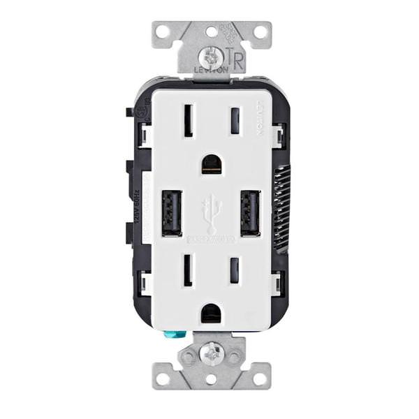 15 Amp 125 volt White Wall Outlet