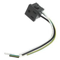 Leviton Black 3-prong Snap-in Receptacle