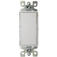 Leviton White 15 amp 120/277 volt Rocker Single Pole Quiet Switch
