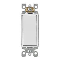 Leviton White 15 amp 120/277 volt Rocker Single Pole Switch