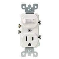 Leviton 15 Amp 120 volt Single Pole Combination Switch Receptacle