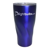 20 Ounce Blue Copper Lined Vacuum Insulated LightBulbs.com Tumbler