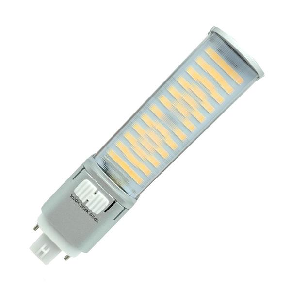 9 watt 120/277 volt PL 4-Pin Base CCT Selectable Ballast Compatible LED