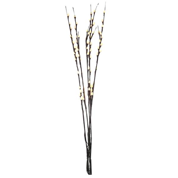 40" Artificial Pussy Willow Electric LED Lighted Branch (80 White Lights)