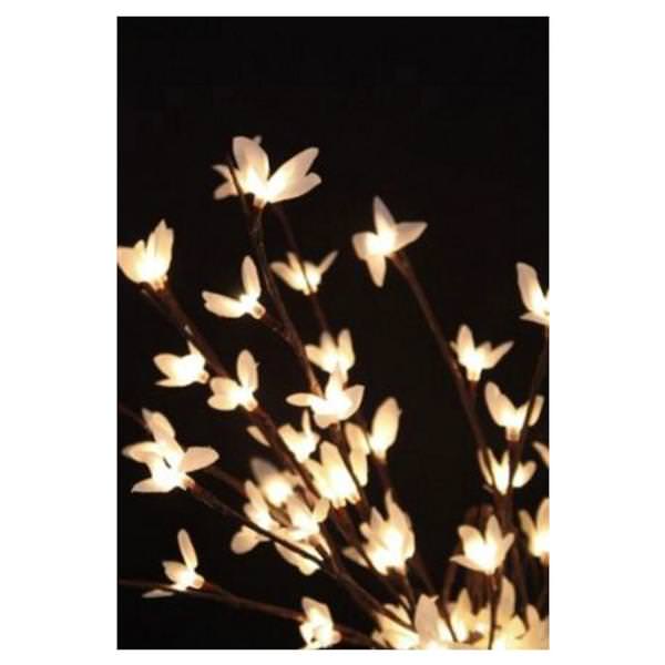 40" White Forsythia Electric LED Lighted Branch (96 Lights)