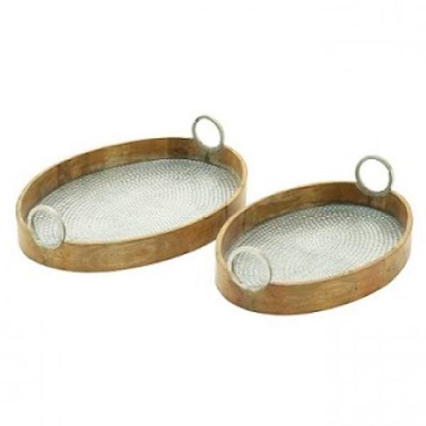 24" and 28" Wood Tray (Set of 2)