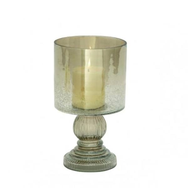 11" Clear Candle Holder 