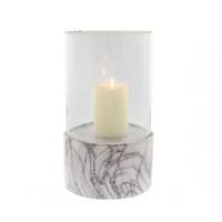Light Garden 13" White Ceramic  Candle Holder 