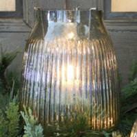 Light Garden 7.5" Clear Glass Candle Holder 