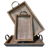 Light Garden 20", 24" and 27" Wood Tray (Set of 3)