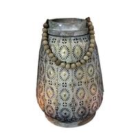 Light Garden 16.5" Round Beaded Handle Lantern (Candle not Included)