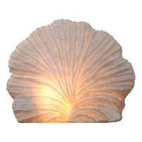 15.5" Striped Fan Coral Table Lamp
