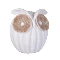 9.25" White Owl Lamp