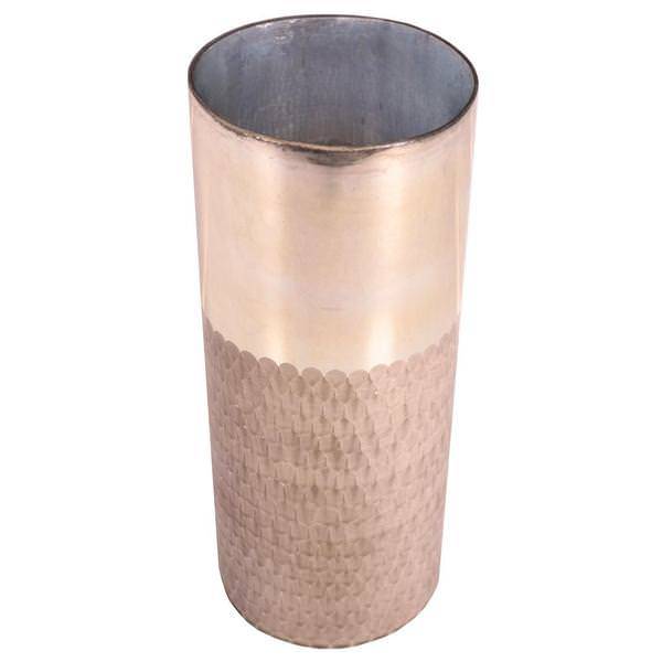 12" Silver Honeycomb Candle Holder 
