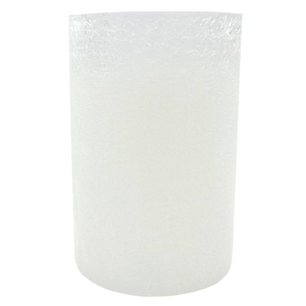7.5" White Crackle Glass Candle Holder 