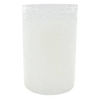 Light Garden 7.5" White Crackle Glass Candle Holder 