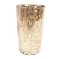 Light Garden 7.5" Copper Crackle Glass Candle Holder 