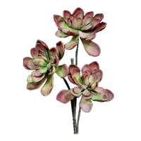 Light Garden 38" Artificial Green/Red Succulent Spray
