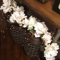 Light Garden 4' Artificial White Magnolia Garland