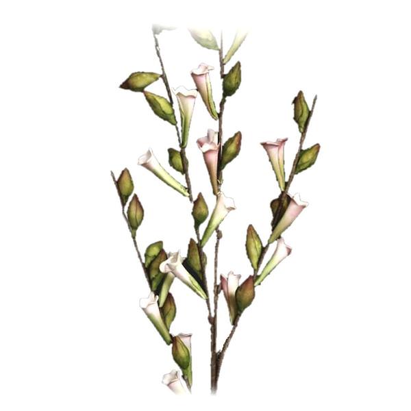 46.5" Artificial Green/Pink Foam Flower