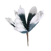 Light Garden 9" Artificial Blue/White Foam Flower