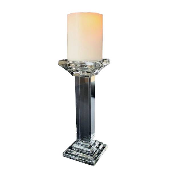 11" Clear Candle Holder 