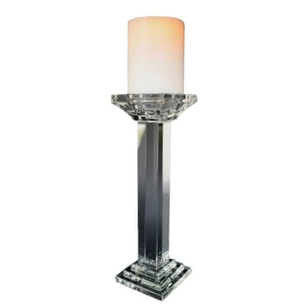 13" Clear Candle Holder 