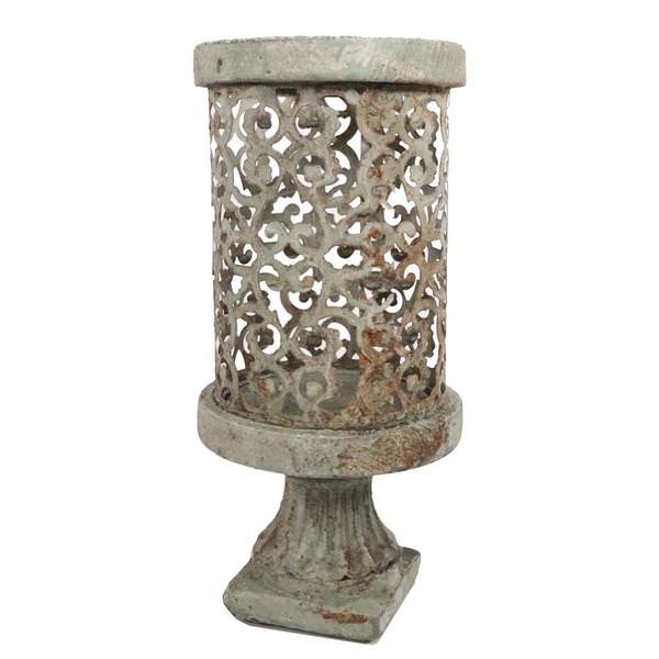 10" Seafoam Rust Candle Holder 