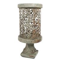 Light Garden 10" Seafoam Rust Candle Holder 