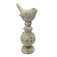 Light Garden 11" Weathered Concrete Bird Figurine