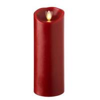 Liown 8" Red Cinnamon Scent LED Wax Battery Operated Pillar Candle with Timer