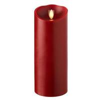 Liown 9" Red Cinnamon Scent Wax LED Pillar Candle with Timer
