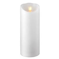 Liown 9" White Wax LED Pillar Candle with Timer