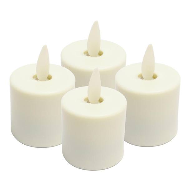 Ivory Electric Rechargeable Tea Lights (4 pack)