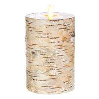View 3.25" x 6" Birch Moving Flame Pillar Candle