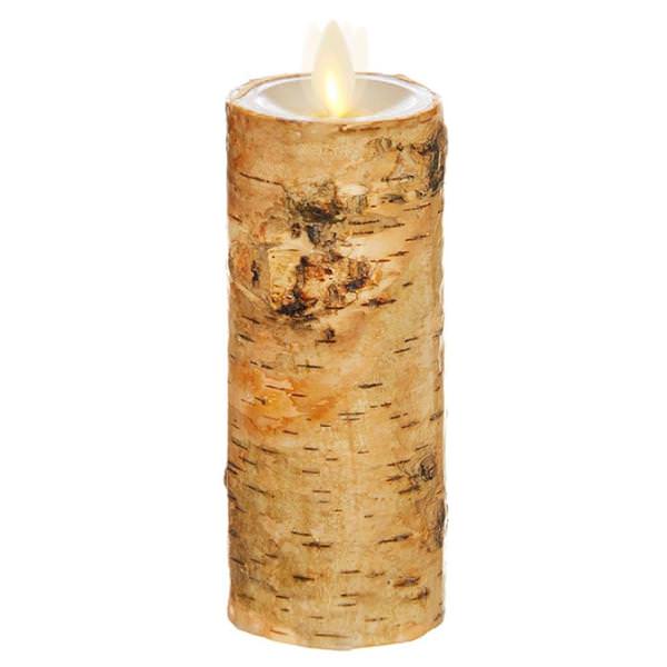 2" x 6" Ivory Birch Wrap Moving Flame Votive Candle